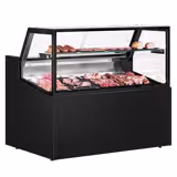 Koelvitrine - 1330x910mm - 169 liter - kleur zwart - dubbel glas - met 1 plank