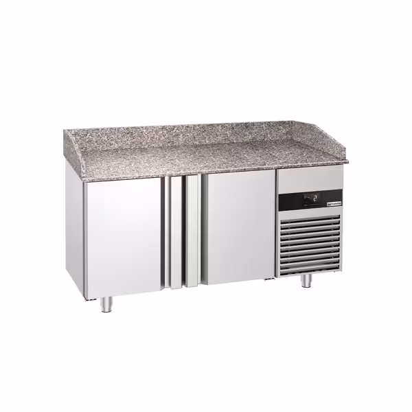 طاولة تحضير بيتزا مبردة PREMIUM - 1550x800 mm - مع بابان - سطح عمل جرانيت