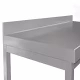 Mesa de trabajo de acero Inox.  ECO 0,6 m - con zócalo y estante inferior
