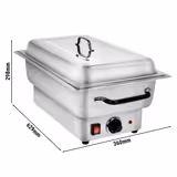 Elektro Chafing Dish - GN 1/1 - mit Deckel - Edelstahl