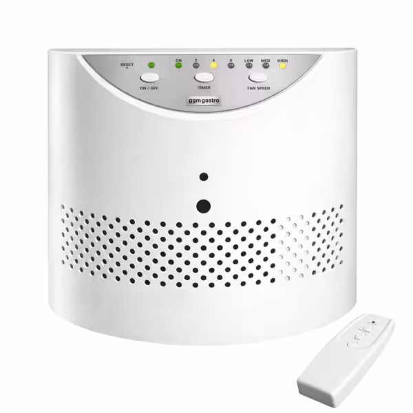 UV-C Air Purifier - for rooms up to 45 m² - 3 speed settings - remote & timer - white