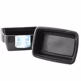 (300 pieces) Reusable bowl - polypropylene - 1000ml - rectangular - black