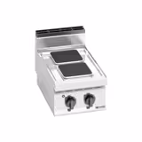 Cucina elettrica professionale - 700 - 400x714x460mm - 5,20 kW - 2 piastre quadrate - da banco