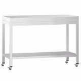 PREMIUM stainless steel workbench - 1000x700mm - with base shelf & castors