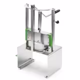 Cuțit manual pentru curățat ananas - cu dispozitiv pentru îndepărtarea codiței, mecanism cu pârghie și 2 lame Ø 74 și 89 mm