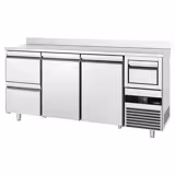 Barkoeledag PREMIUM - 2135x600mm - 570l - met 2 deuren & 2 laden, spatrand & uitklopper voor koffie