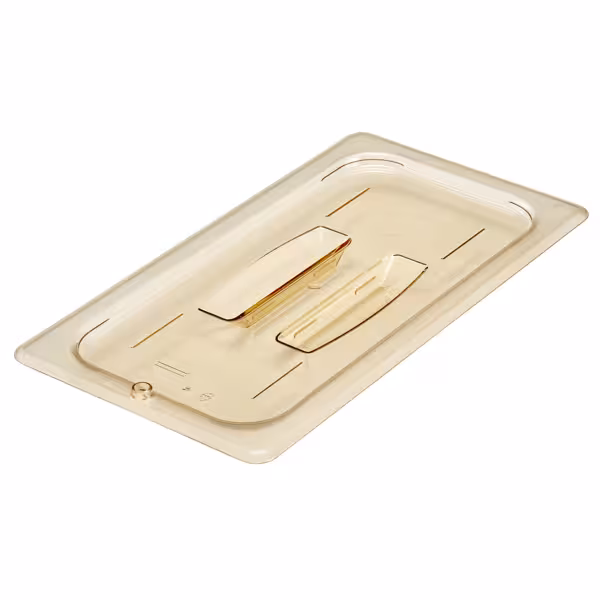 (6 pcs) CAMBRO | H-PAN™ - Heat-Resistant GN 1/3 Flat Lid - with Handle - Amber