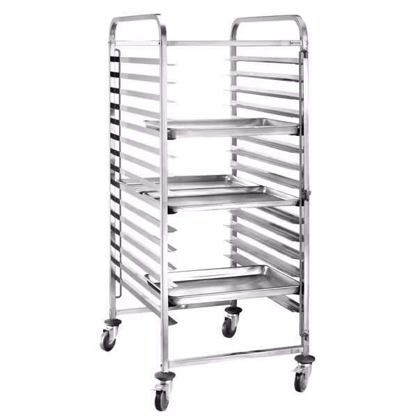 Vozík na podnosy - pro 15 podnosů EN 600x400