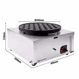Crepera a gas PROFESIONAL - Manual - Forma: Poffertjes - para 37 uds - Ø 400mm