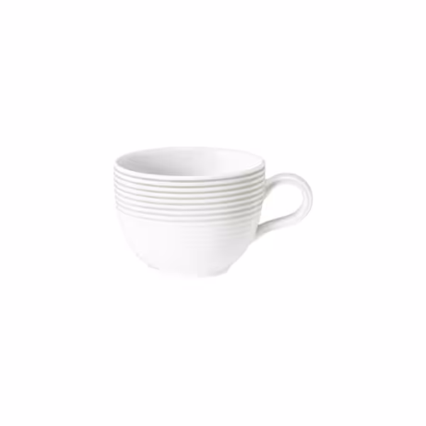 (6 pieces) SELTMANN WEIDEN | Cafeteria Cup – Pearl Grey - 220 ml - Porcelain - Tulip