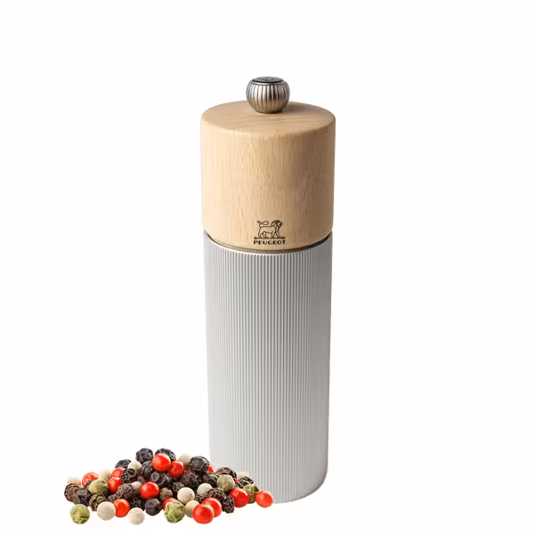 (6 pieces) PEUGEOT | LINE - Pepper Mill - Aluminium/Natural - Height: 180mm
