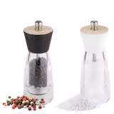 (12 buc) Set râșnițe sare și piper FRIDA - Acrilic - Înălțime: 155 mm - Transparent