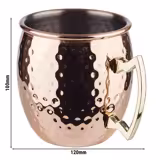 (6 szt.) Kubek do miksowania [MOSCOW MULE] - 500ml - Miedziany - Stal nierdzewna - z uchwytem