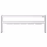 Estante de apoio com aquecimento com emissores cerâmicos PREMIUM - 2000x370mm - 1,75kW - 1 nível aquecido, 1 prateleira - ajustável em altura