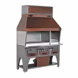 Wall-mounted Charcoal Grill - 1600x750x2350mm - Stainless Steel