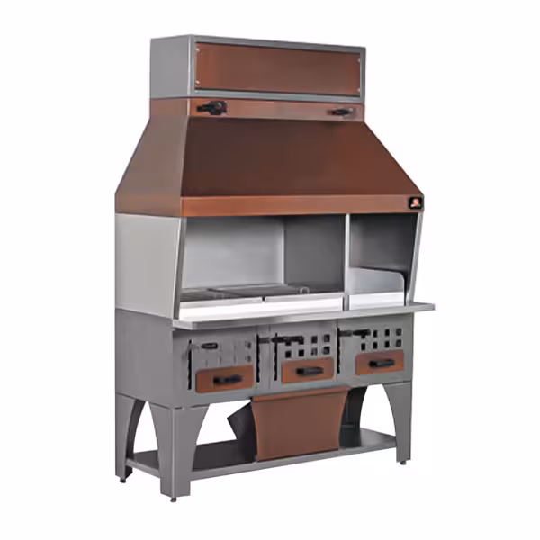 Wand-Holzkohlegrill - 1,6 m