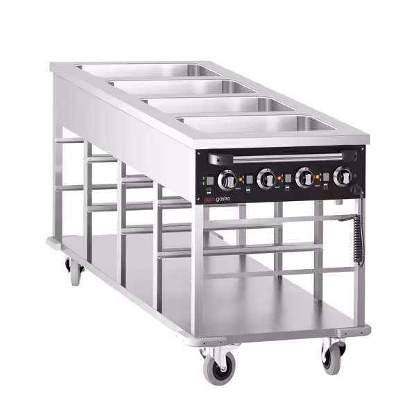 Mobile Bain Marie - 4x GN 1/1 - 4 kW - individually controlled wells