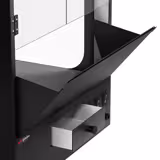 Popcornmaschine mit Nachowärmer / Chipswärmer - 1,31 kW - 5 kg/h - mit 1 Kessel - Schwarz