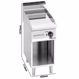شواية مسطّحة كهربائية تجارية - 4,80 kW - أملس - مساحة الشواء: 400x714mm - بتشطيب لامع