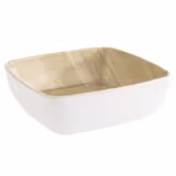 (6 قطع) سلطانية FRIDA - ميلامين - 0,37 l - مربّع - 125x125x45 mm - قابلة للتكديس - آمن لغسالة الصحون - أبيض/بيج