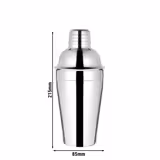 Koktélshaker - 3 részes szett - rozsdamentes acél - 550 ml
