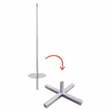 Skewer Stand - 390x390x115mm - Stainless Steel - Hand Cross