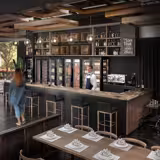 Vinoteca - Libre instalación - Monotemperatura - 104 botellas - 450L - Acero pintado - Negro - Profesional