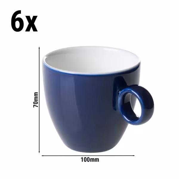 (6 stuks) BART COLOUR CAFE - Koffiekop - 170ml - Blauw