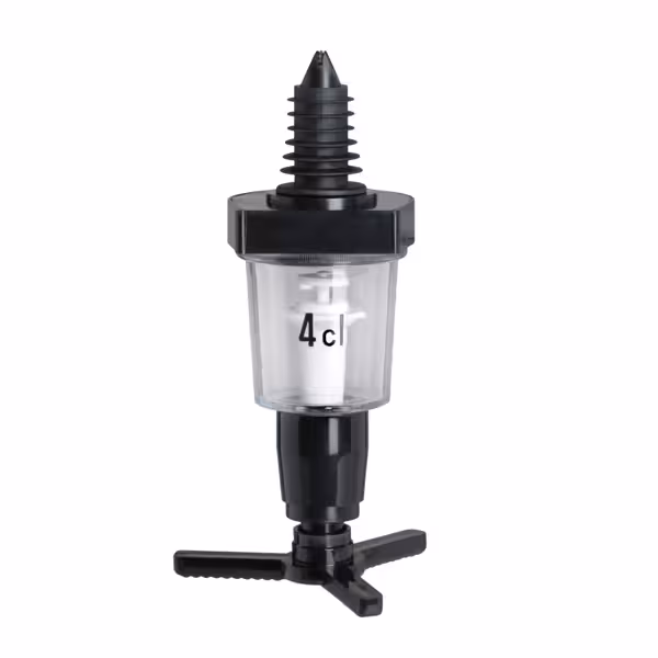 FUCHS | ECO - Portionierer - 4 cl - für 0,7 - 1 Liter Flaschen - Kunststoff - Schwarz