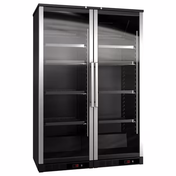 Commercial Wine Fridge - Dual Zone - 800L - max. 144 bottles - Black