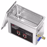 Commercial Ultrasonic Cleaner - 6.5L - 180W Ultrasonic Power - 40kHz - Digital - with Heater - Degas - with Drain Tap