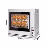 El - Roterande Kycklinggrill - 7 spett - för upp till 42 kycklingar - 10 kW