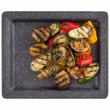 (6 szt.) Taca GN 1/2 do serwowania - FROSTFIRE - aluminium - 325x265mm - Wysokość: 30mm - Szary