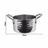 (6 stuks) Mini sauspan MUMBAI - RVS - 0,3 liter - Ø 95mm - Hoogte: 55mm
