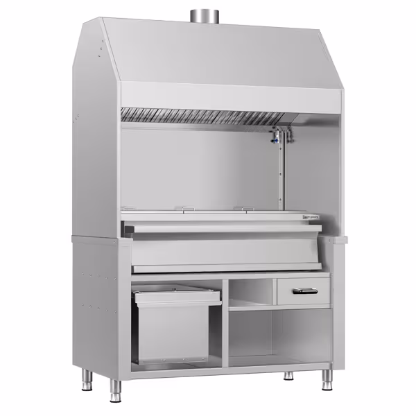 Grill BERLIN - 1 360 mm - 3 grillrács - rozsdamentes acél