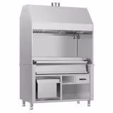 Roštilj na drveni ugljen BERLIN - 1.360 mm - 3 rešetke za roštilj - inox finiš