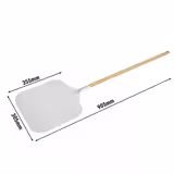 Commercial Pizza Peel - Aluminium - Rectangular 305 x 355 mm – 905 mm – Ultra-light, Heat-resistant