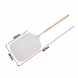 Commercial Rectangular Pizza Peel - Aluminium - 305x355mm - Length:90.5cm