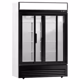 Drankenkoelkast - 1295mm - 880L - digitaal display - 2 glazen schuifdeuren & LED-interieurverlichting - zwart