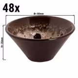 (48 pcs) Dessert Bowl - SABANA - Stoneware - 50ml - round - Ø 80mm - Brown/White