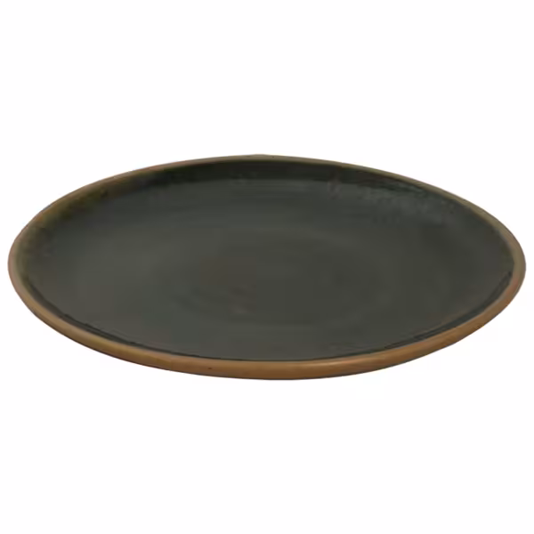 (6 pcs) WISTERIA | Plate - flat - Stoneware - Ø220mm - Green/Beige