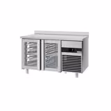 Balcão refrigerado PREMIUM - 1400x700mm - com 2 portas de vidro - Rebordo