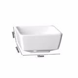 (36 piezas) Cuencos para inmersión - FLOAT - melamina - 30 ml - cuadrado - blanco