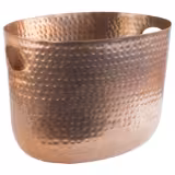 Frapieră - aluminiu - 7 litri - cupru - cu mânere laterale, suprafață ciocănită