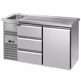 Barkoelkast PREMIUM PLUS - 1550x700mm - 1 deur & 3 laden