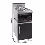 Elektrische friteuse - 10 liter - 9 kW - incl. onderstel met 1 deur