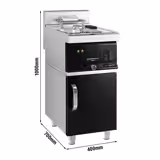 Fritadeira elétrica - 10L - 12,0kW - com torneira de drenagem - incl. estrutura - incl. módulo inferior com 1 porta[s]