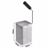 Wkład do gotowania na parze z plastykowym uchwytem pałąkowym - GN 1/6 - 140x140x250mm - 1kg