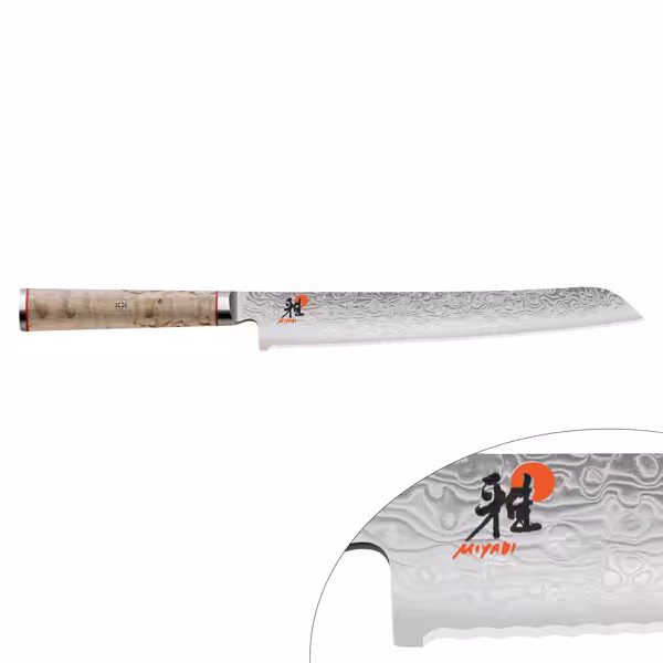 MIYABI | 5000 MCD - Broodmes - met gekartelde rand - Mes: 230mm