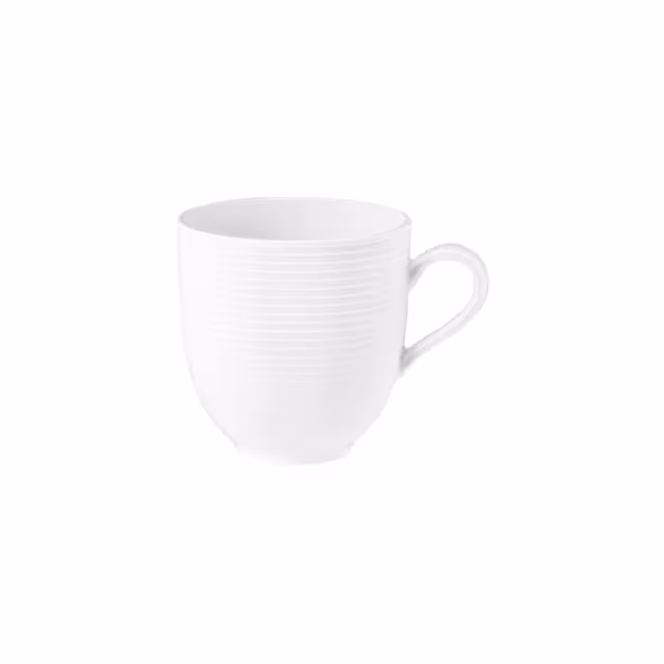 (6 pièces) SELTMANN WEIDEN | Tasse à café au lait Tulipe – 370 ml – Blanc